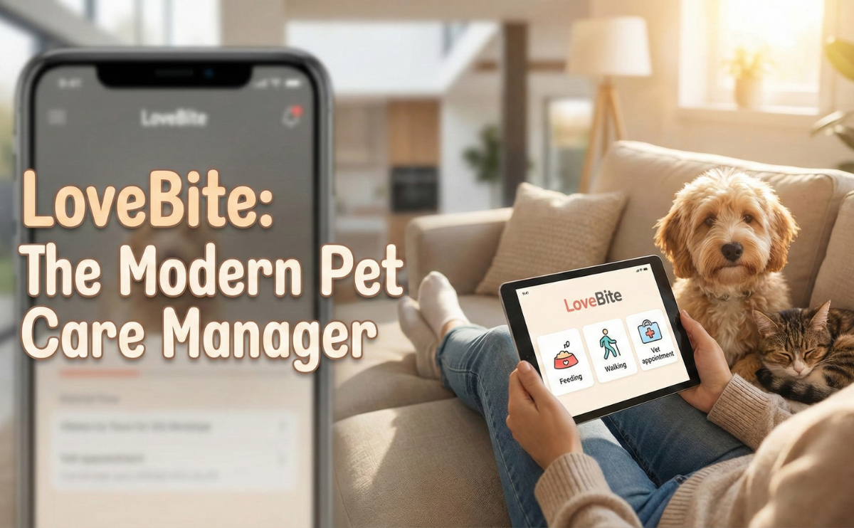 LoveBite: The Modern Pet Care Manager Built for Today’s Pet Parents