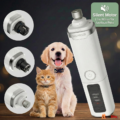 Silent Electric Pet Nail Grinder for Dogs & Cats – 10,000 RPM, LED Light, USB Rechargeable