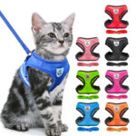 Vest-Style Breathable Mesh Pet Harness with Traction Rope – Dog & Cat Chest Back Harness (Wholesale)