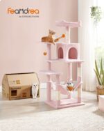Luxury Large Multi-Level Wooden Cat Tree Tower with Hammock & Scratcher (Wholesale)