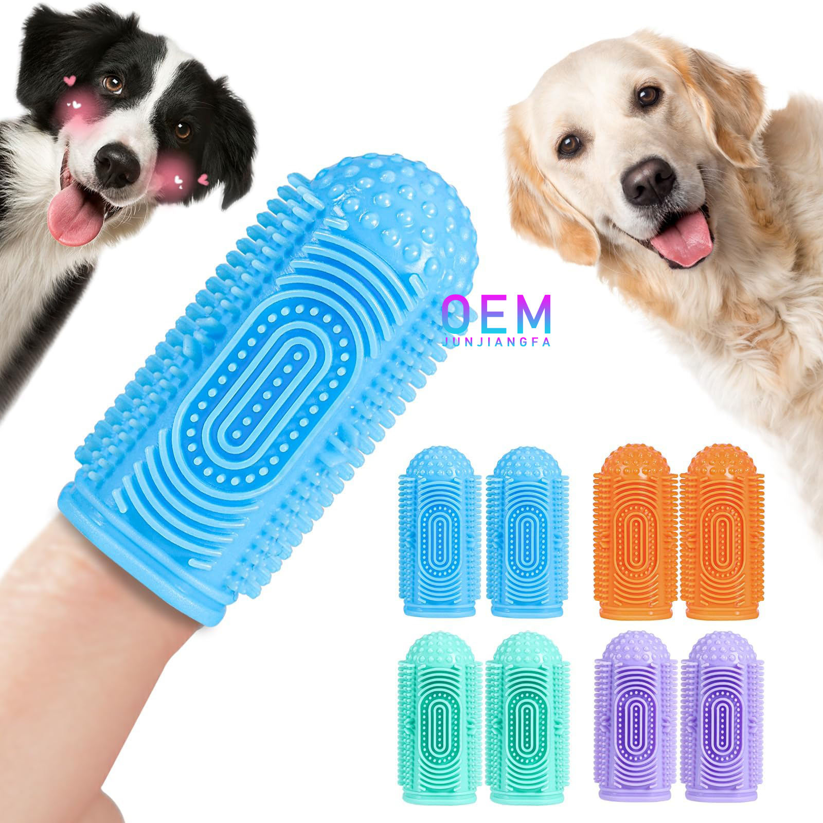 1 OEM Soft Silicone Pet Finger Dental Toothbrush for Dog Teeth Cleaning Grooming Tool for Effective Pet Teeth Brushing - Image 1