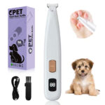 Wholesale Custom Low Noise Portable Cordless Rechargeable LED Light Cat Electric Grooming Clippers for Dog Paw Pet Hair Trimmer