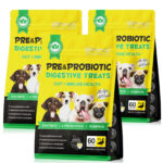 Oimmal 60 Soft Chews Pet Health Care Pre & Probiotic Digestive Treats Gut & Immune Health Supplements for Dogs