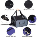 Foldable Oxford Fabric Pet Car Booster Seat – Durable Portable Dog & Cat Travel Carrier (Wholesale) - Image 2