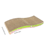 Eco-Friendly Corrugated Paper Cat Tree & Scratcher with Plant Pattern – Recycled Indoor Cat Toy (Wholesale) - Image 2