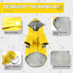 Striped Waterproof Reflective Dog Raincoat Jacket – Fashion Pet Apparel (Wholesale 2026 Hot Sale) - Image 3