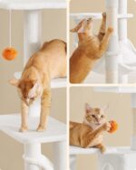 Luxury Large Multi-Level Wooden Cat Tree Tower with Hammock & Scratcher (Wholesale) - Image 3