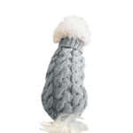 Fashion Solid-Color Twist Knitted Dog Sweater – Warm Autumn & Winter Pet Apparel (Wholesale) - Image 2