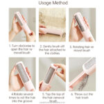 Multi Color Dog Grooming Lint Roller Reusable Removal Brush Washable Animal Brushes Sticky Cycling Cat Pet Hair Remover Rollers - Image 3