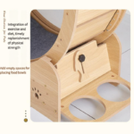 Doe Pet Wooden Cat Exercise Running Wheel – Indoor Fitness Treadmill & Climbing Frame (Wholesale) - Image 4