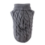 Fashion Solid-Color Twist Knitted Dog Sweater – Warm Autumn & Winter Pet Apparel (Wholesale) - Image 3