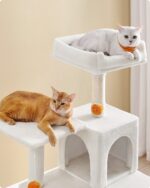 Luxury Large Multi-Level Wooden Cat Tree Tower with Hammock & Scratcher (Wholesale) - Image 5
