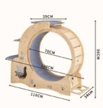 Doe Pet Wooden Cat Exercise Running Wheel – Indoor Fitness Treadmill & Climbing Frame (Wholesale) - Image 5