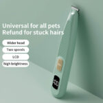 Wholesale Custom Low Noise Portable Cordless Rechargeable LED Light Cat Electric Grooming Clippers for Dog Paw Pet Hair Trimmer - Image 5