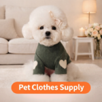 Autumn Love Embroidered Dralon Pet Hoodie – Wholesale Winter Apparel for Dogs & Cats